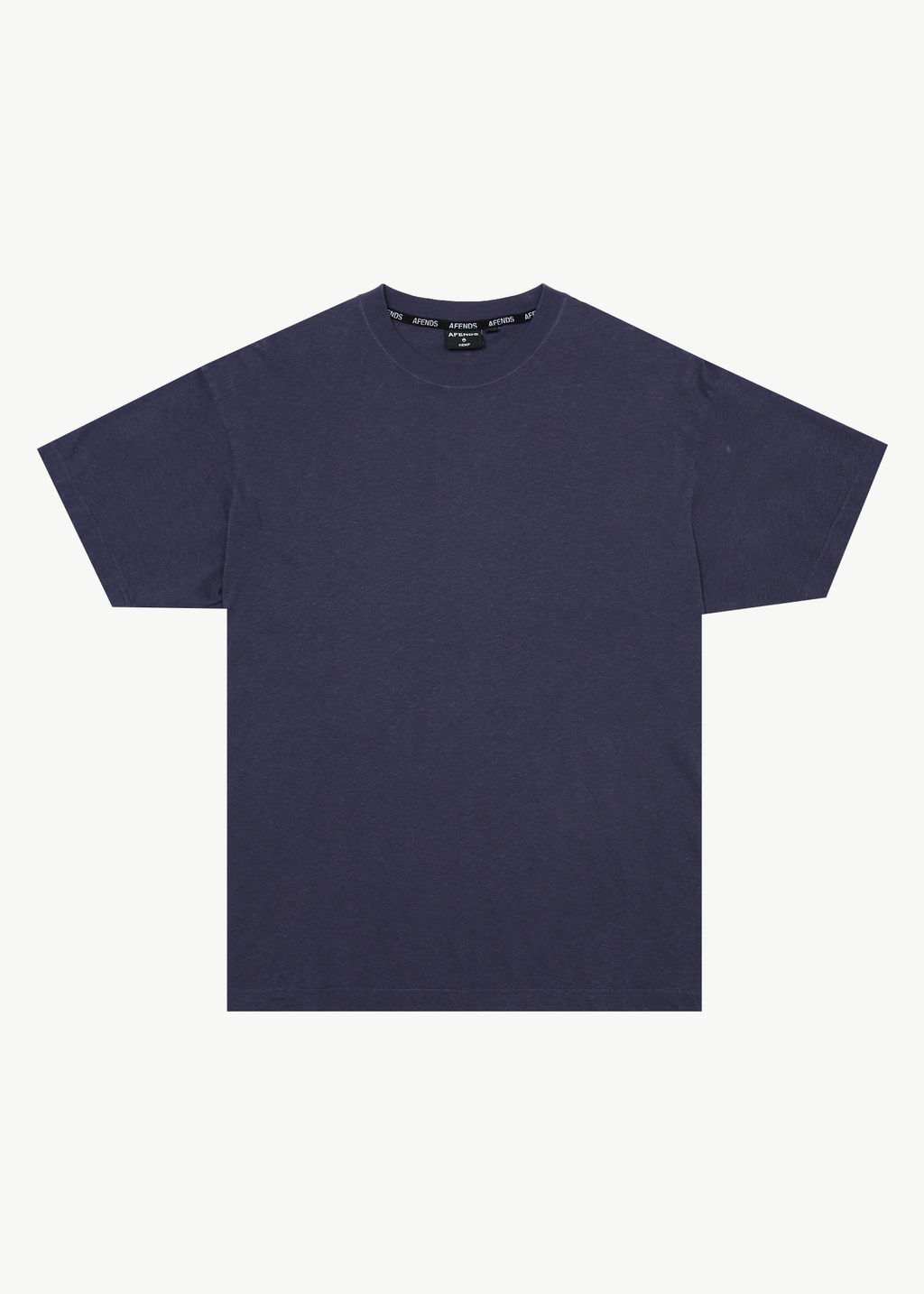 AFENDS Mens Foundation - Boxy Tee - Washed Deep Sea