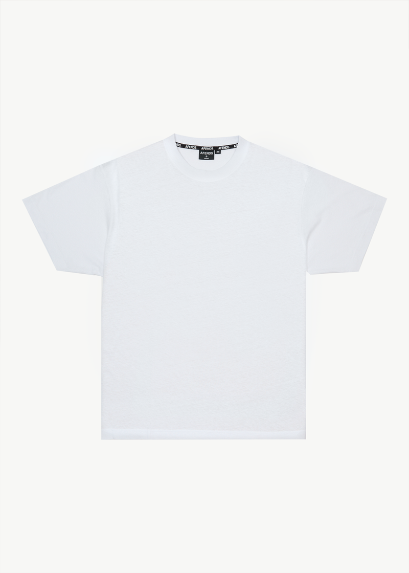 AFENDS Mens Foundation - Boxy Fit Tee - White