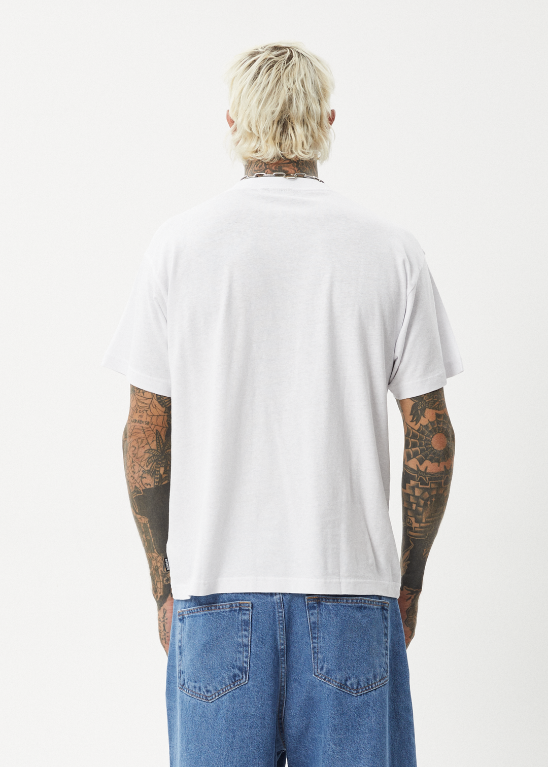 AFENDS Mens Foundation - Boxy Fit Tee - White 