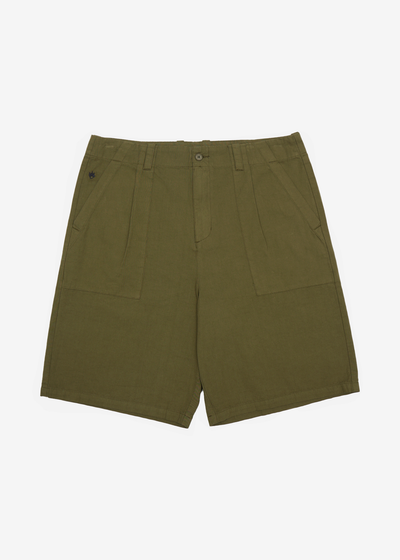 AFENDS Mens Glider - Pleated Short 22" - Military