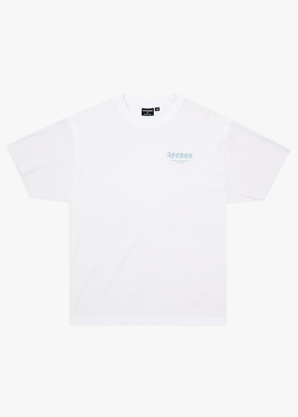 AFENDS Mens Hq - Recycled Boxy Fit Tee - White