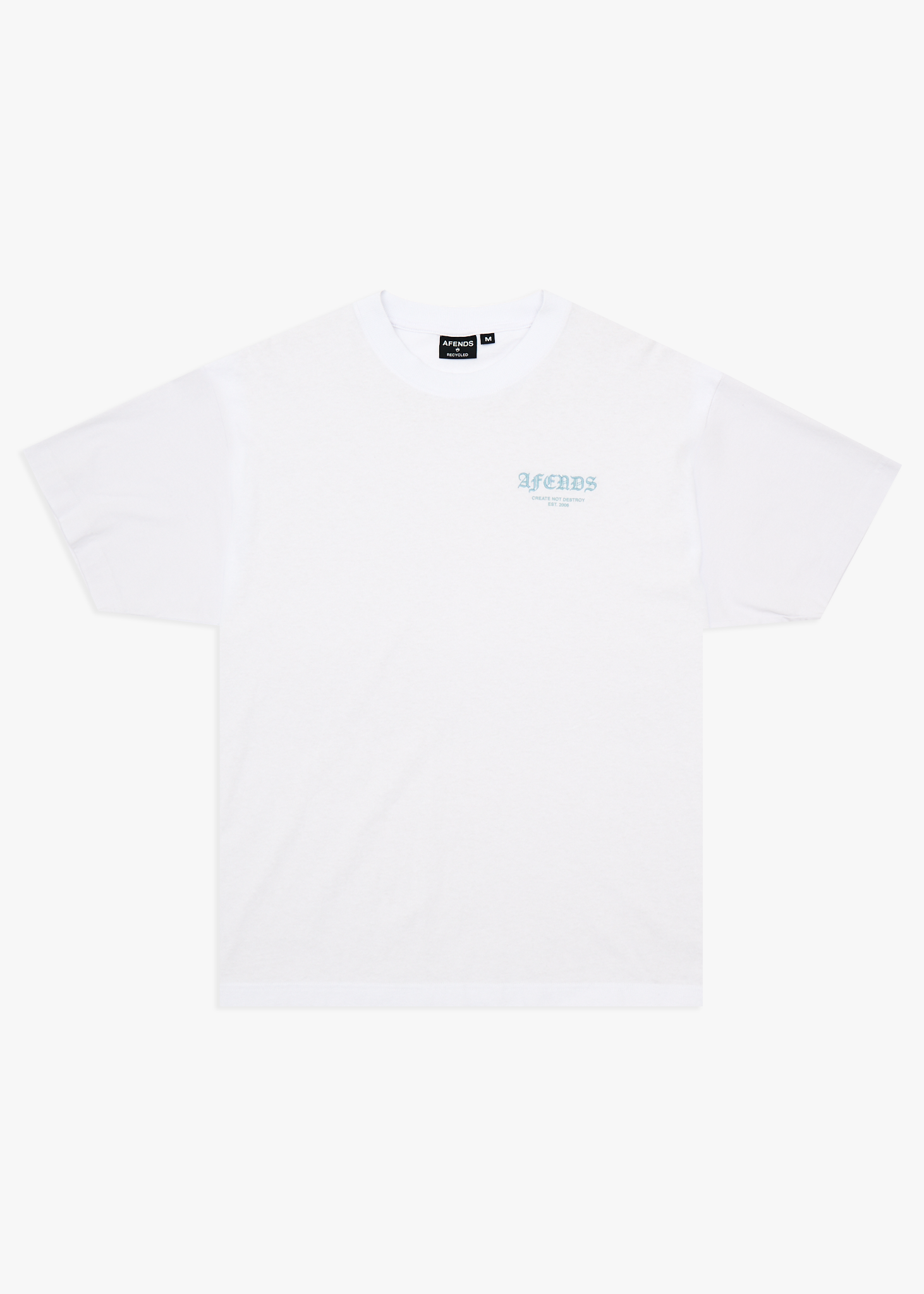 AFENDS Mens Hq - Recycled Boxy Fit Tee - White