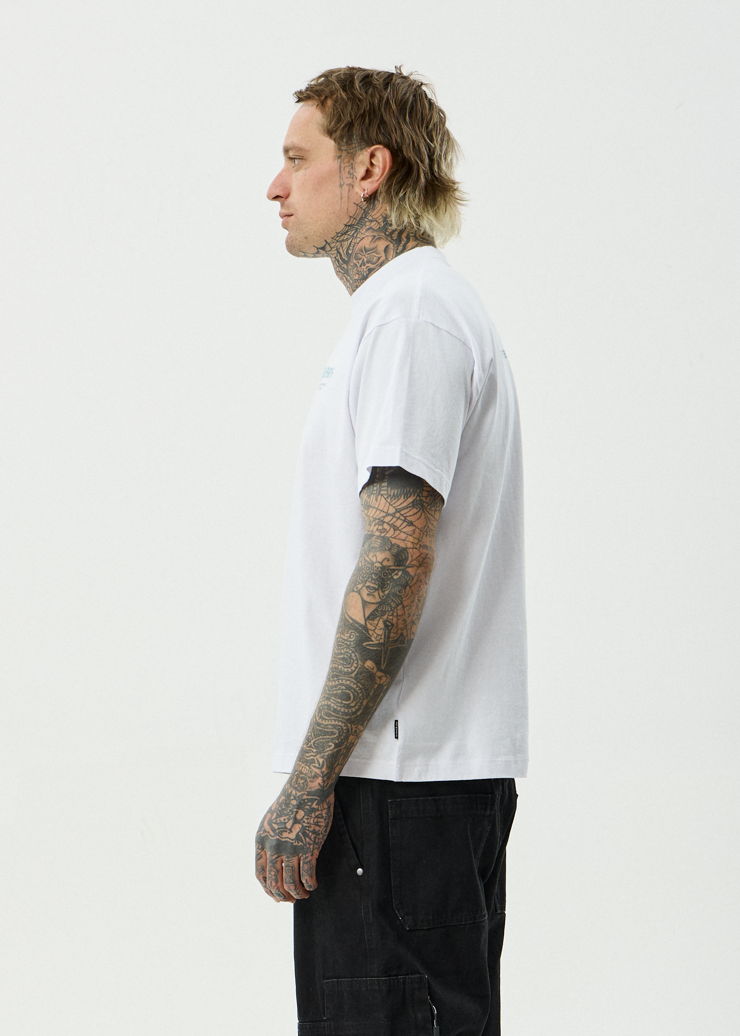AFENDS Mens Hq - Recycled Boxy Fit Tee - White