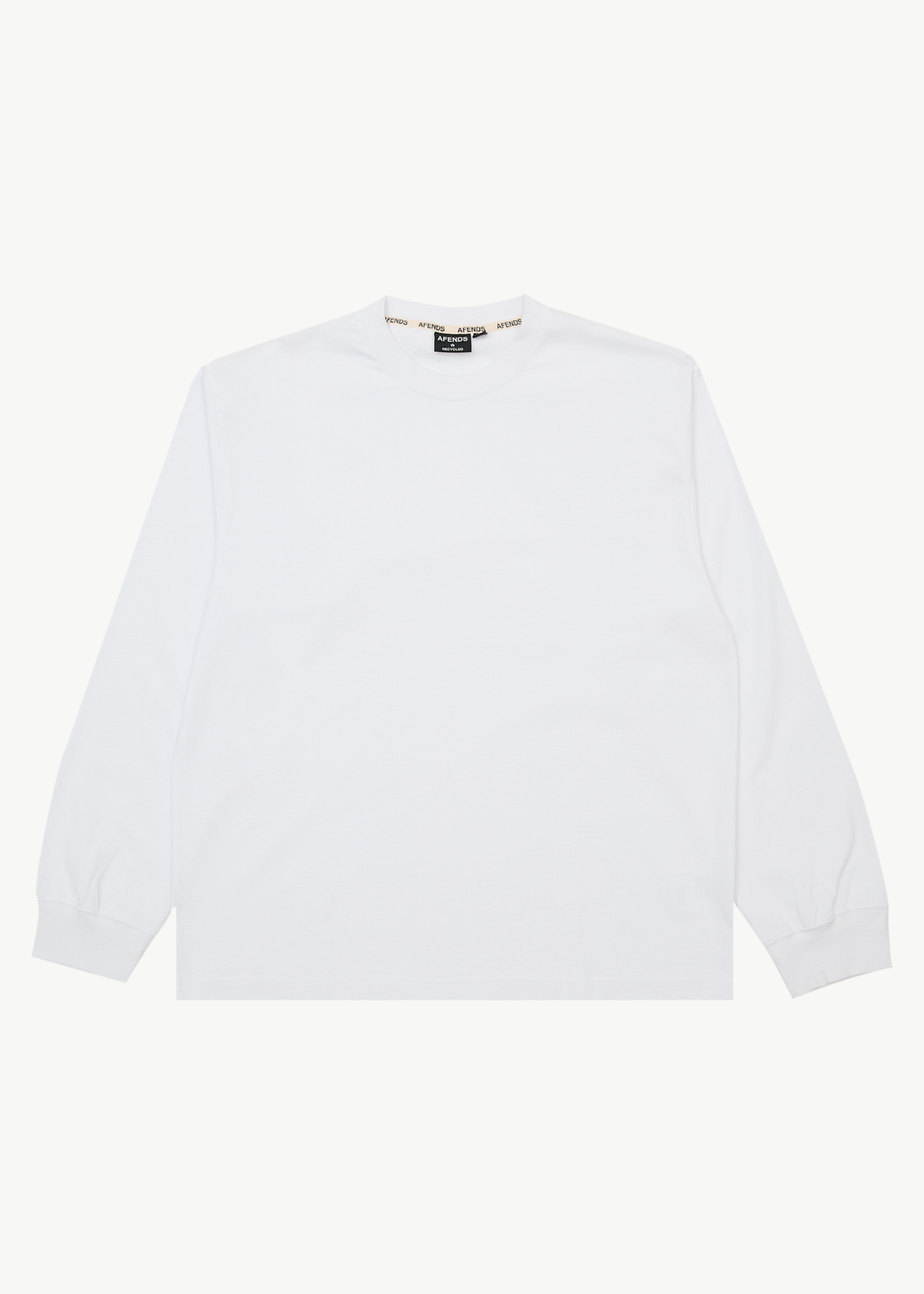 AFENDS Mens Genesis - Boxy Long Sleeve Tee - White