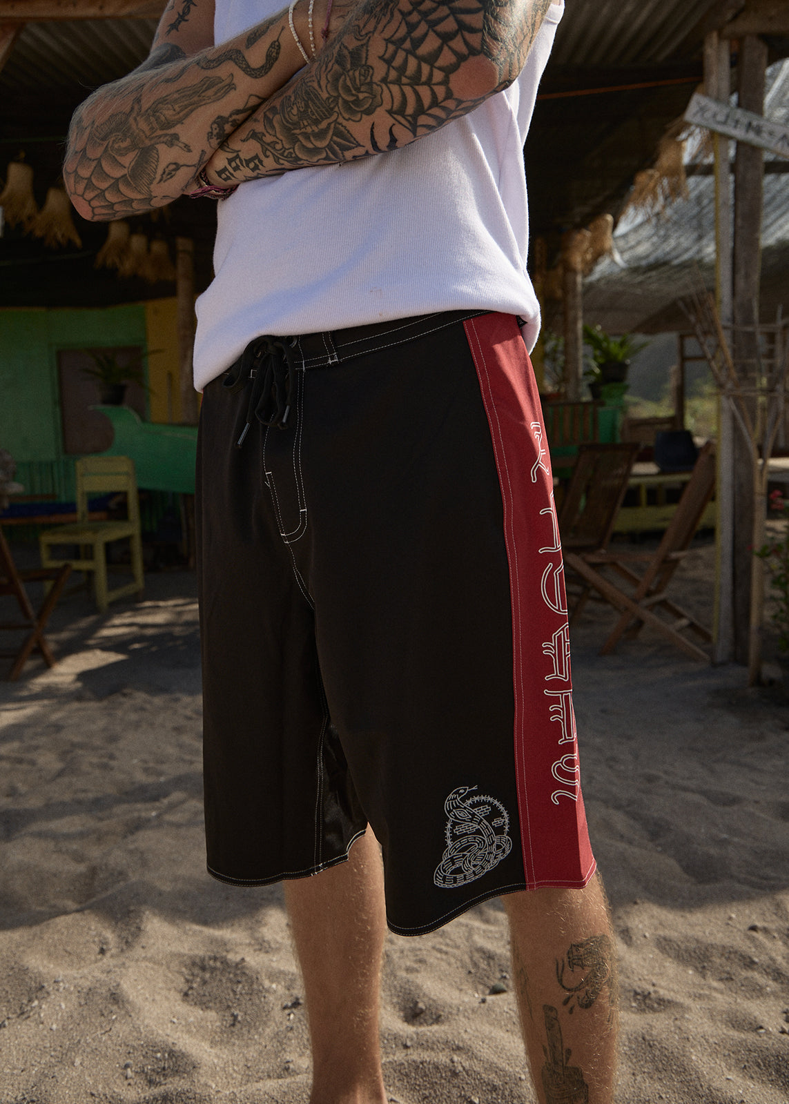 AFENDS Mens Motor - Surf Related V2 Boardshort 22" - Black