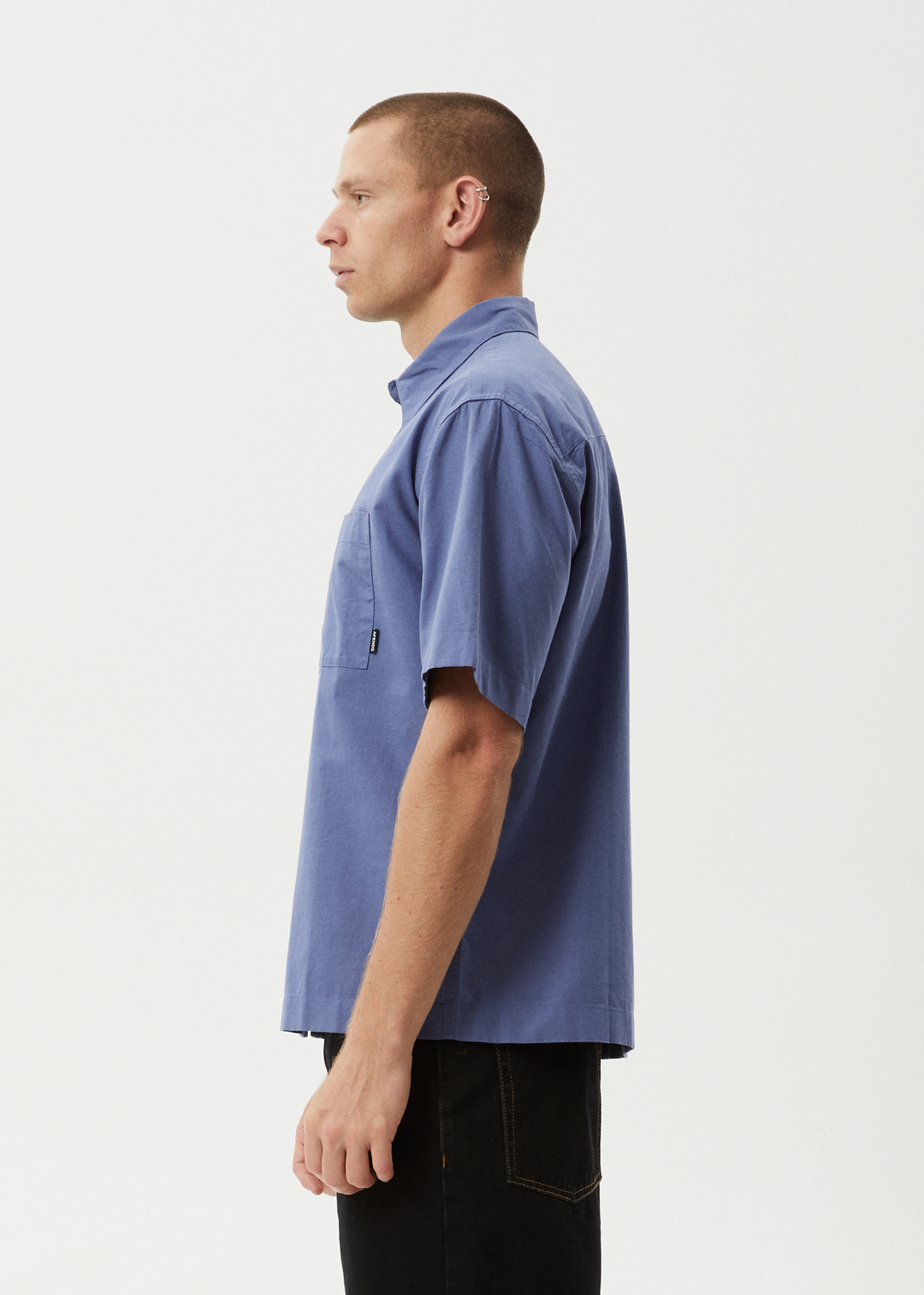 AFENDS Mens Everyday - Short Sleeve Shirt - Marlin 