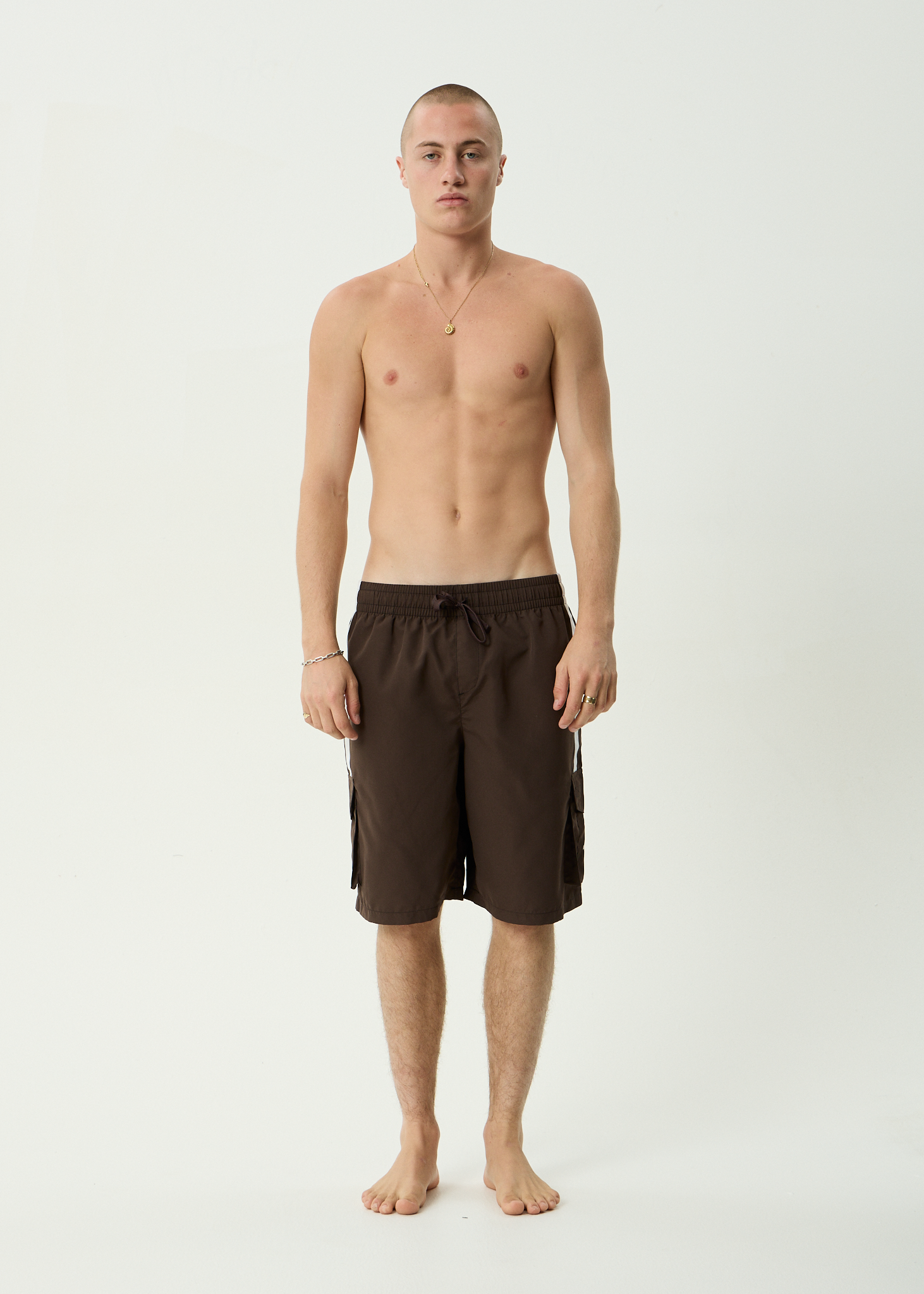 AFENDS Mens House Related - Recycled Cargo Short 21 Inch - Coffee