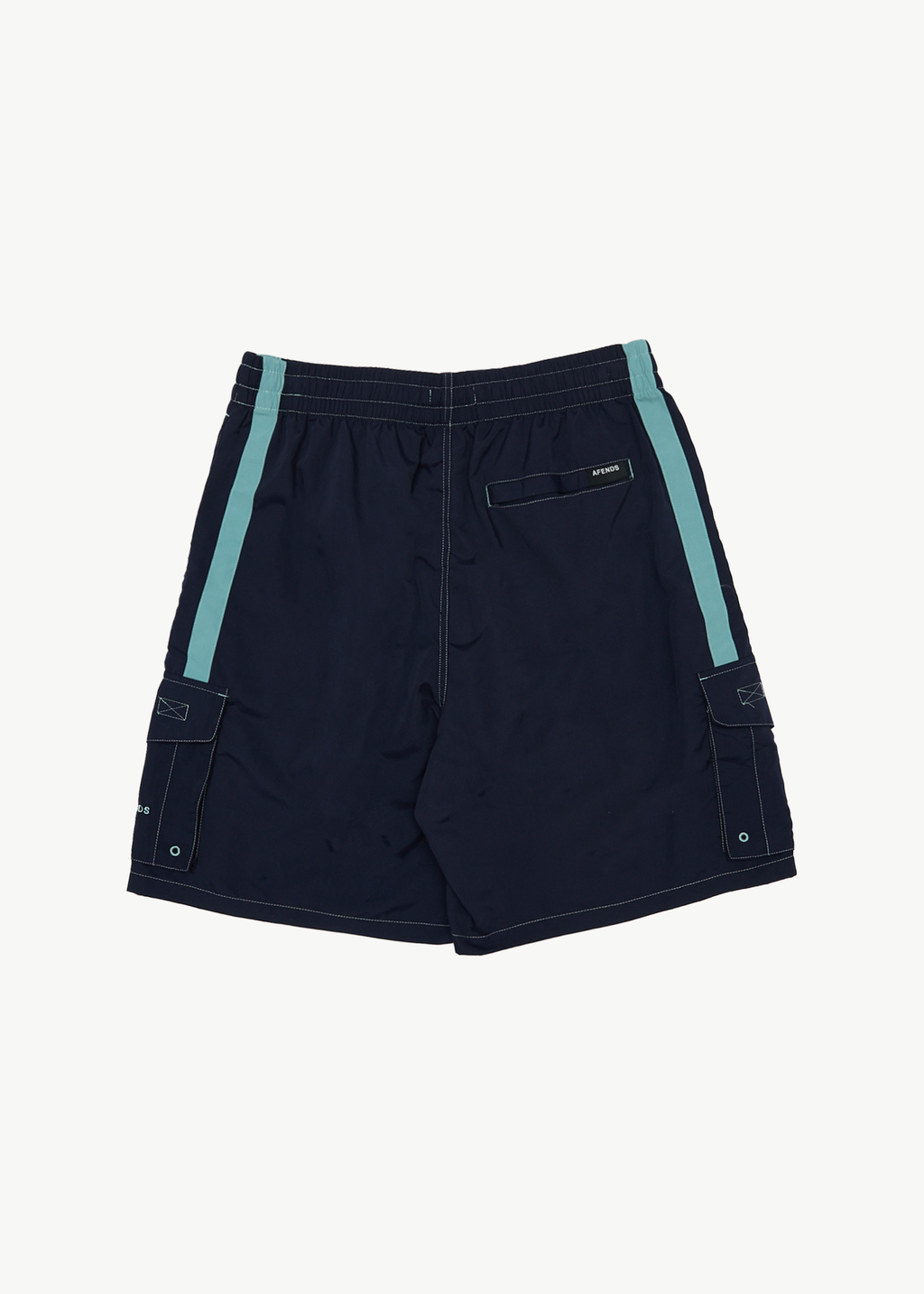 AFENDS Mens House Related - Cargo Swim Short 21" - Deep Sea