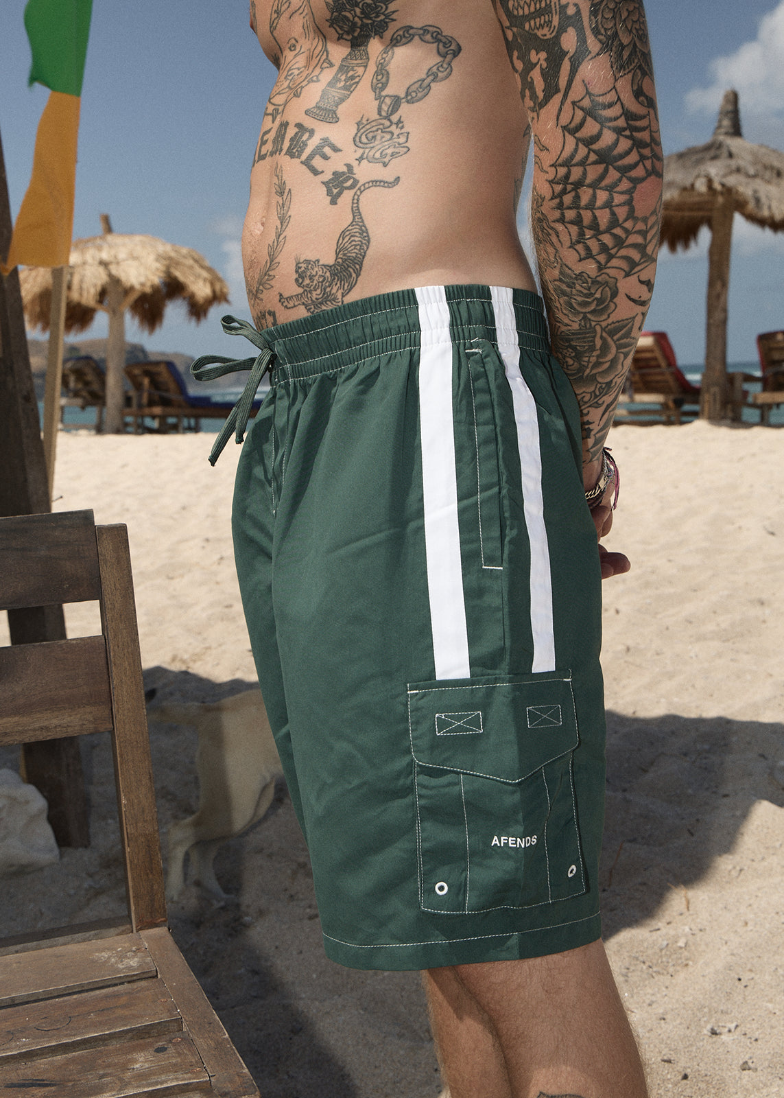 AFENDS Mens House Related - Cargo Short 21" - Pine