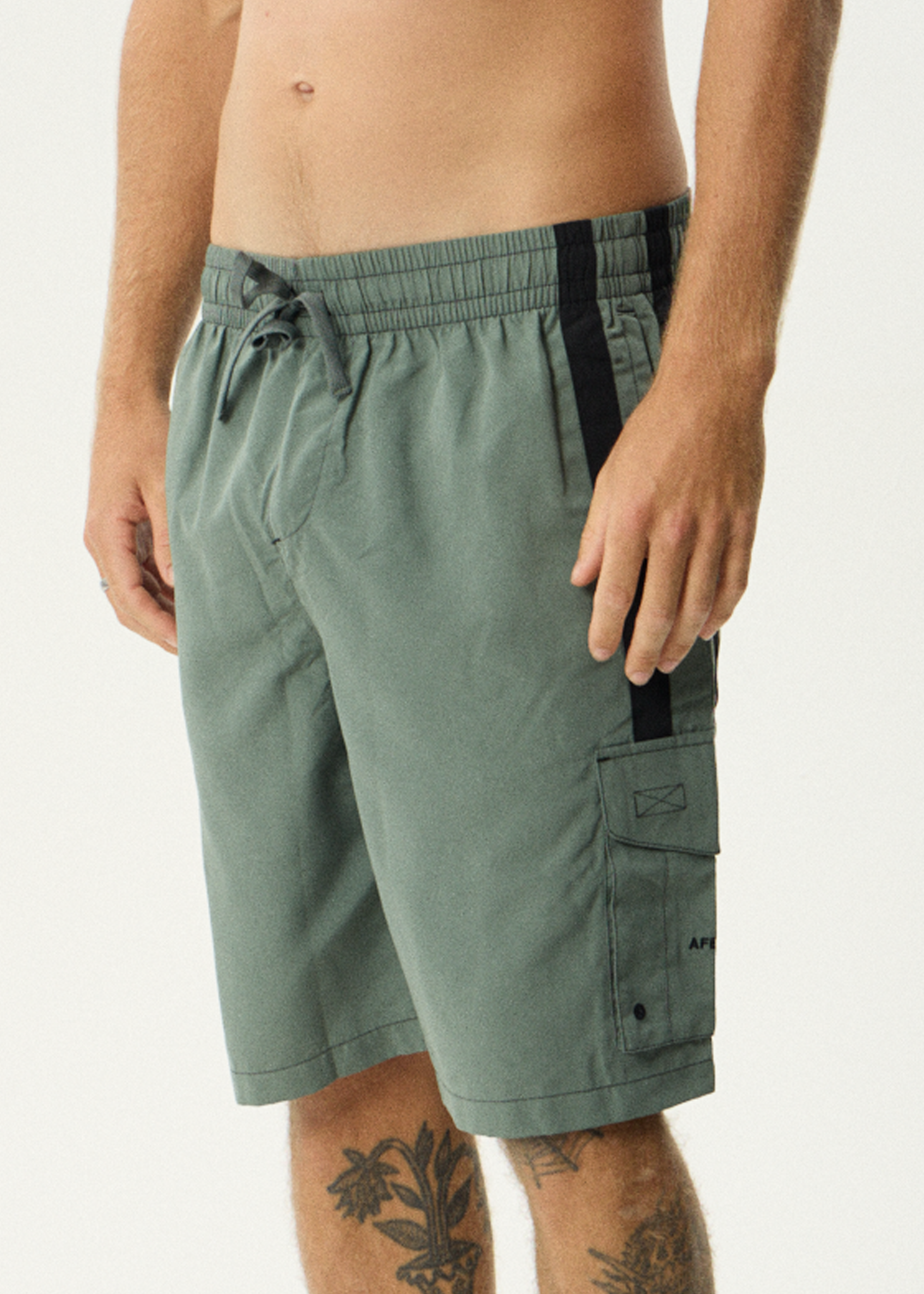AFENDS Mens House Related - Cargo Swim Short 20" - Sycamore