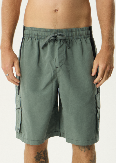 AFENDS Mens House Related - Cargo Swim Short 21" - Sycamore