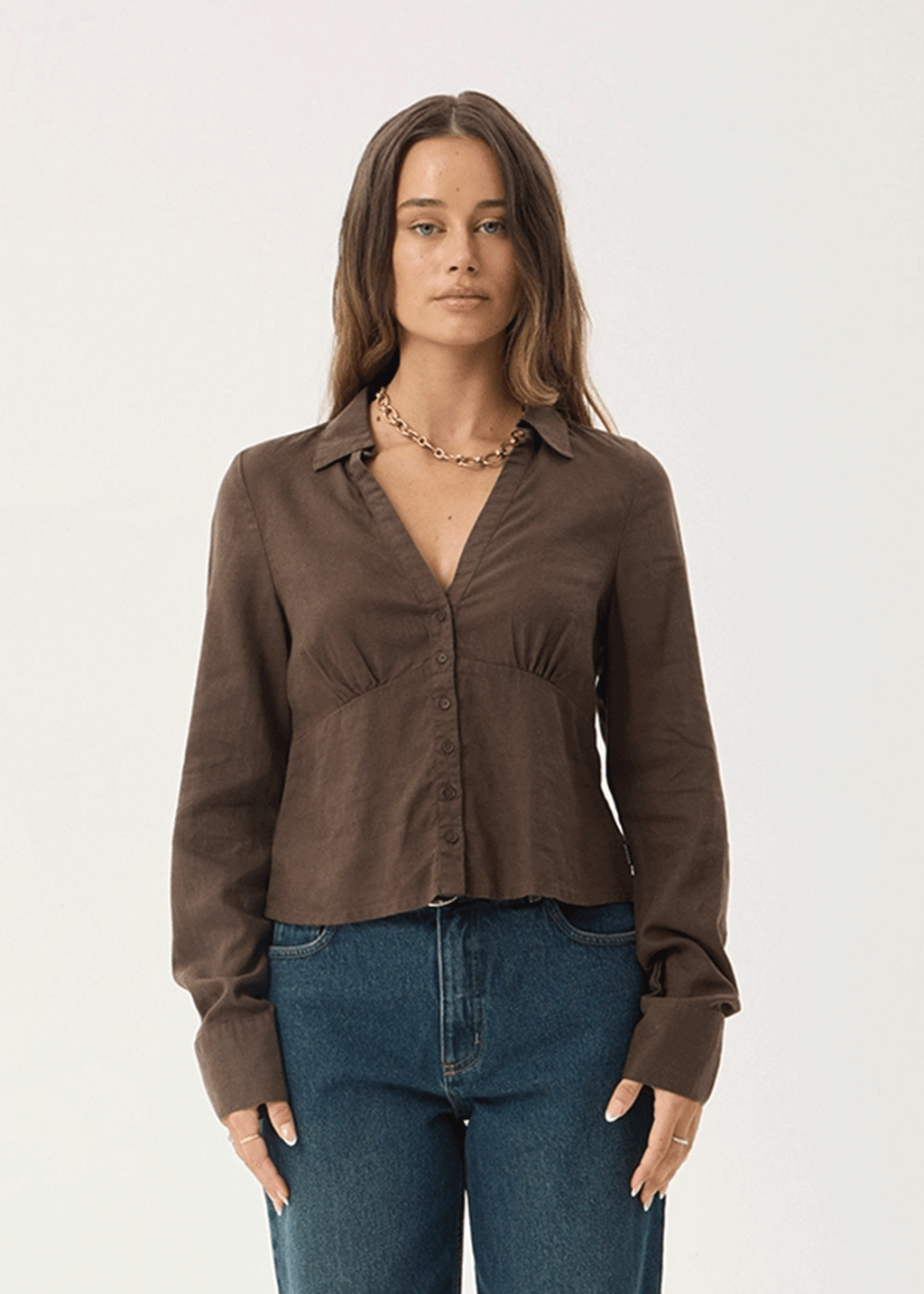 AFENDS Womens Archive - Shirt - Coffee