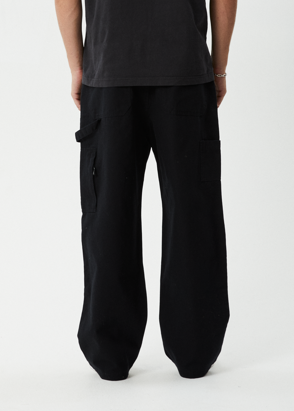 AFENDS Mens Richmond - Canvas Workwear Pant - Black