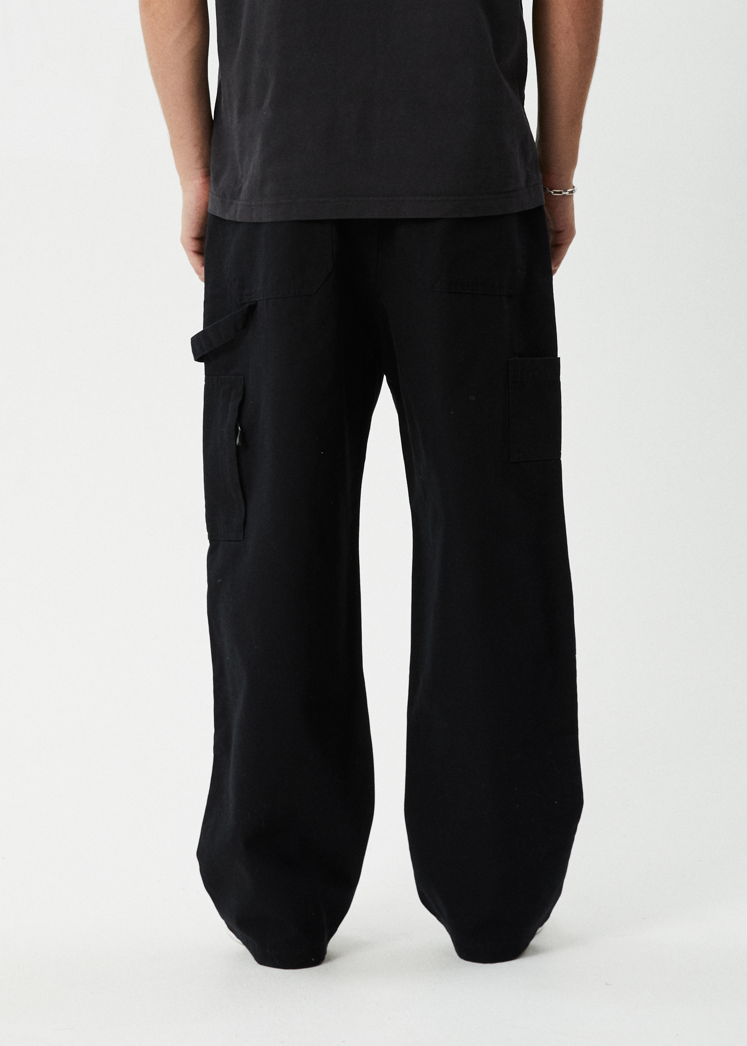 AFENDS Mens Richmond - Canvas Workwear Pant - Black
