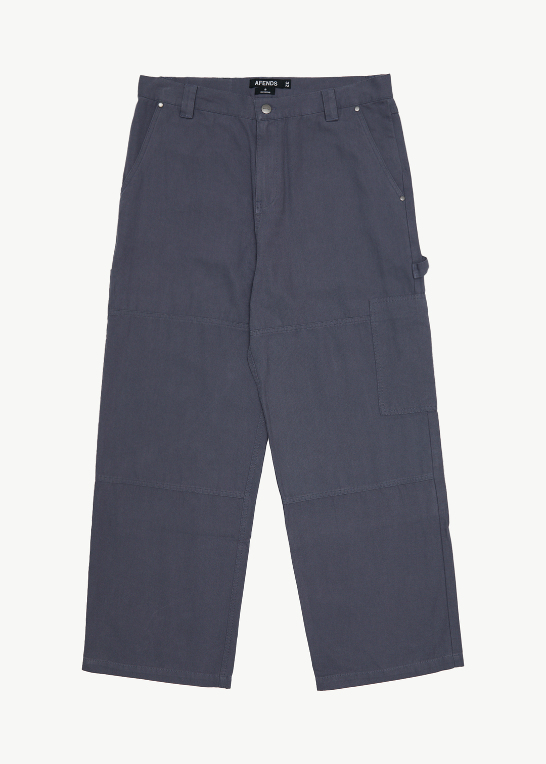 AFENDS Mens Richmond - Canvas Carpenter Pants - Marlin 