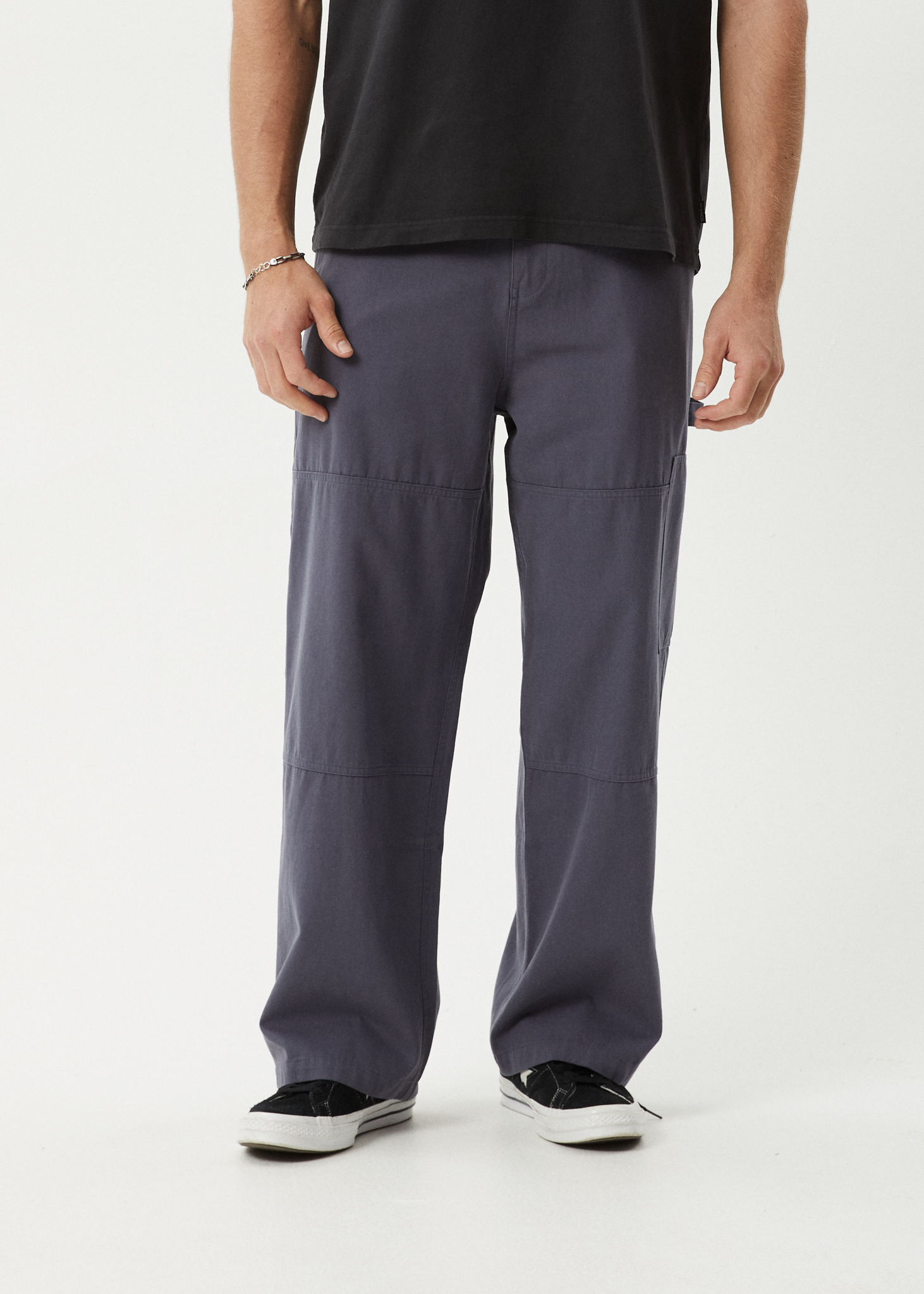AFENDS Mens Richmond - Canvas Workwear Pant - Marlin