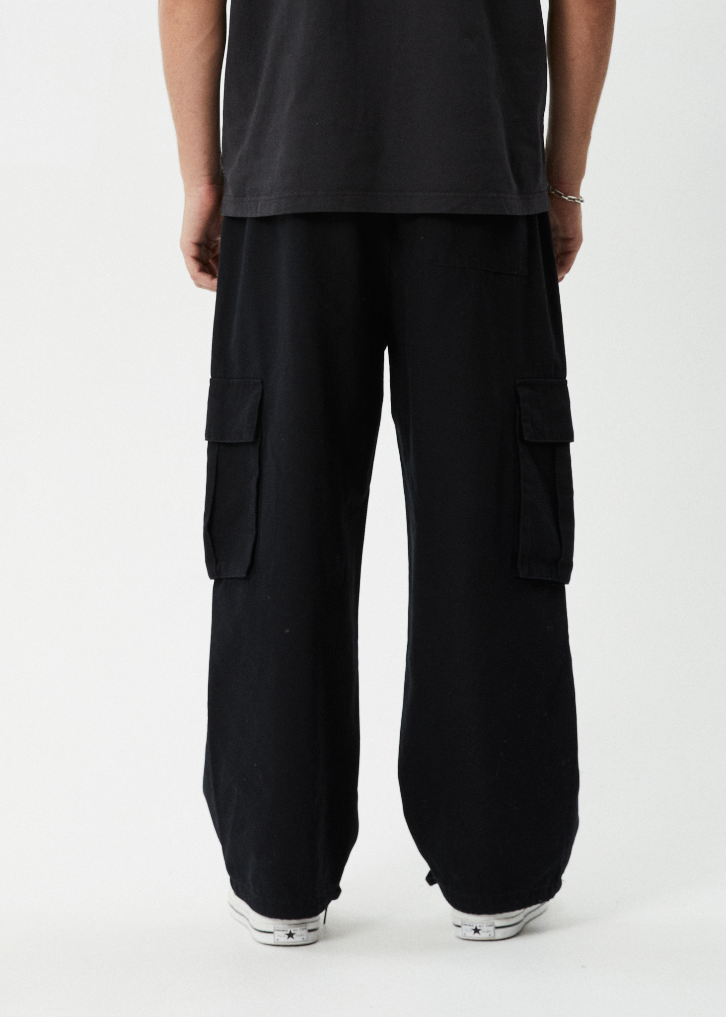 AFENDS Mens Atlas Canvas - Cargo Pant - Black