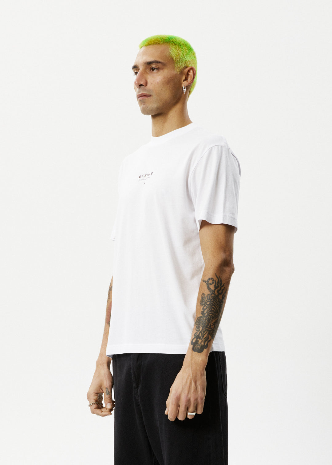 AFENDS Mens Space - Retro Fit Tee - White 