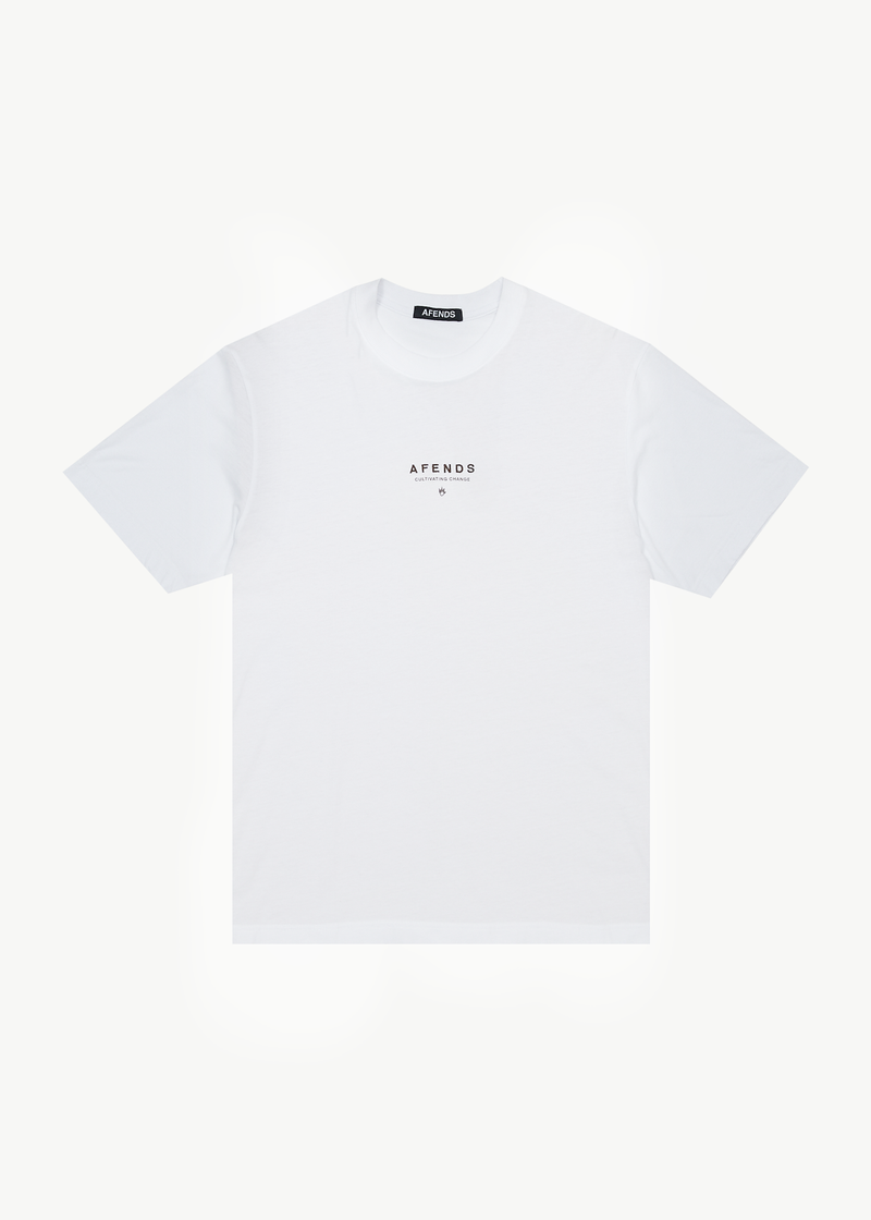 AFENDS Mens Space - Retro Fit Tee - White