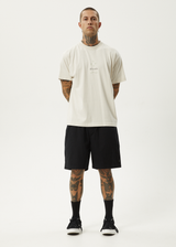 Afends Mens Star - Boxy Fit Tee - Moonbeam - Afends mens star   boxy fit tee   moonbeam 