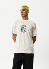 Afends Mens Dossy - Boxy Fit Tee - Moonbeam - Afends mens dossy   boxy fit tee   moonbeam 