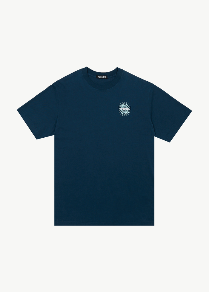 Afends Mens Solar Flare - Retro Fit Tee - Navy 