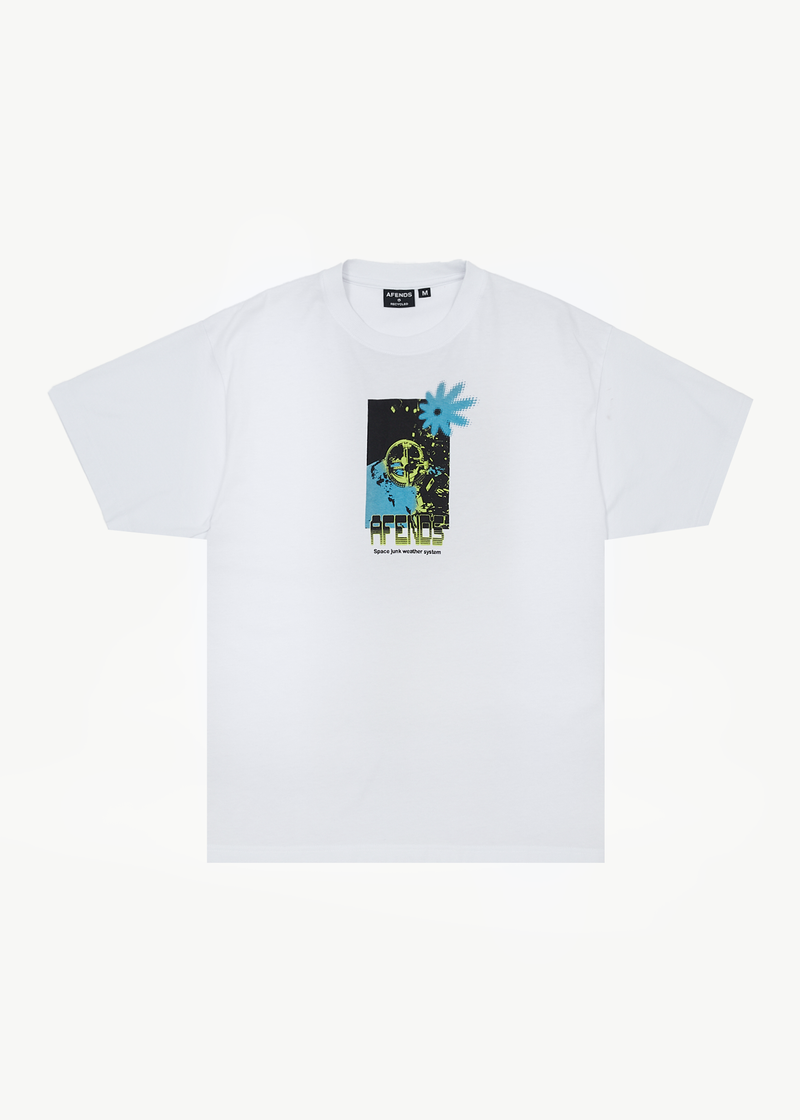 AFENDS Mens Space Junk - Boxy Fit Tee - White