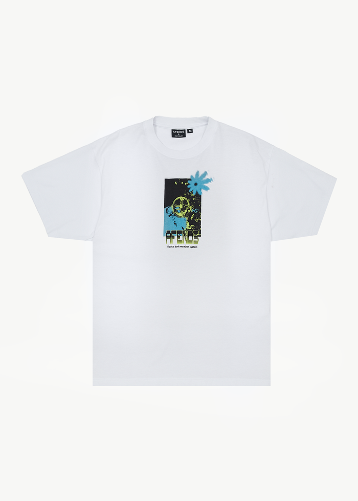 Afends Mens Space Junk - Boxy Fit Tee - White 