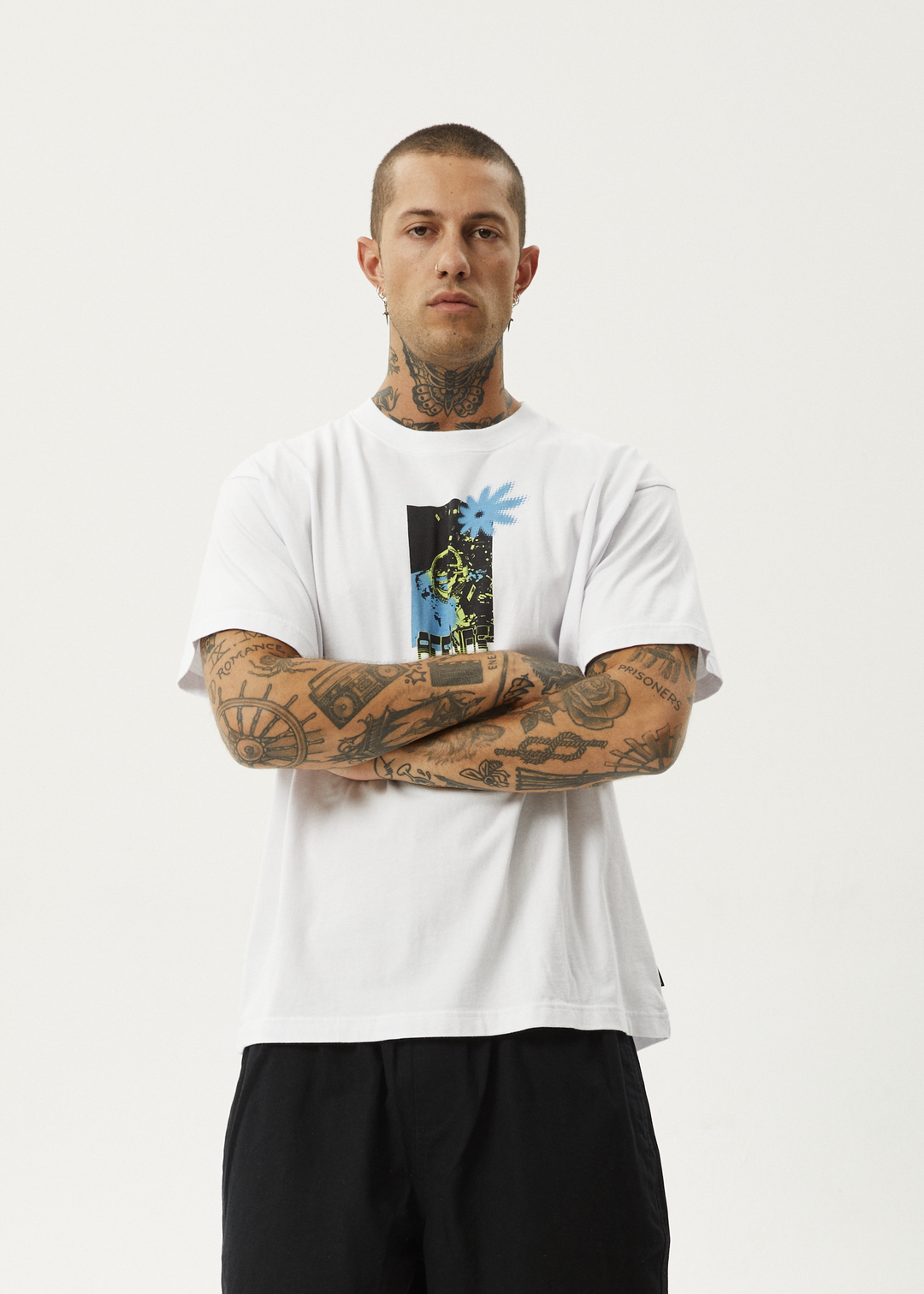 AFENDS Mens Space Junk - Boxy Fit Tee - White 