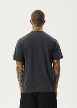 Afends Mens Message - Retro Fit Tee - Charcoal - Afends mens message   retro fit tee   charcoal 