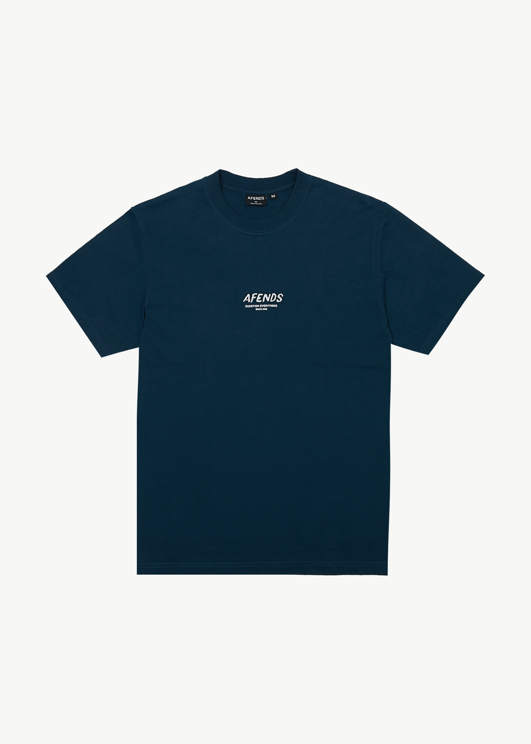 AFENDS Mens Message - Retro Fit Tee - Navy 