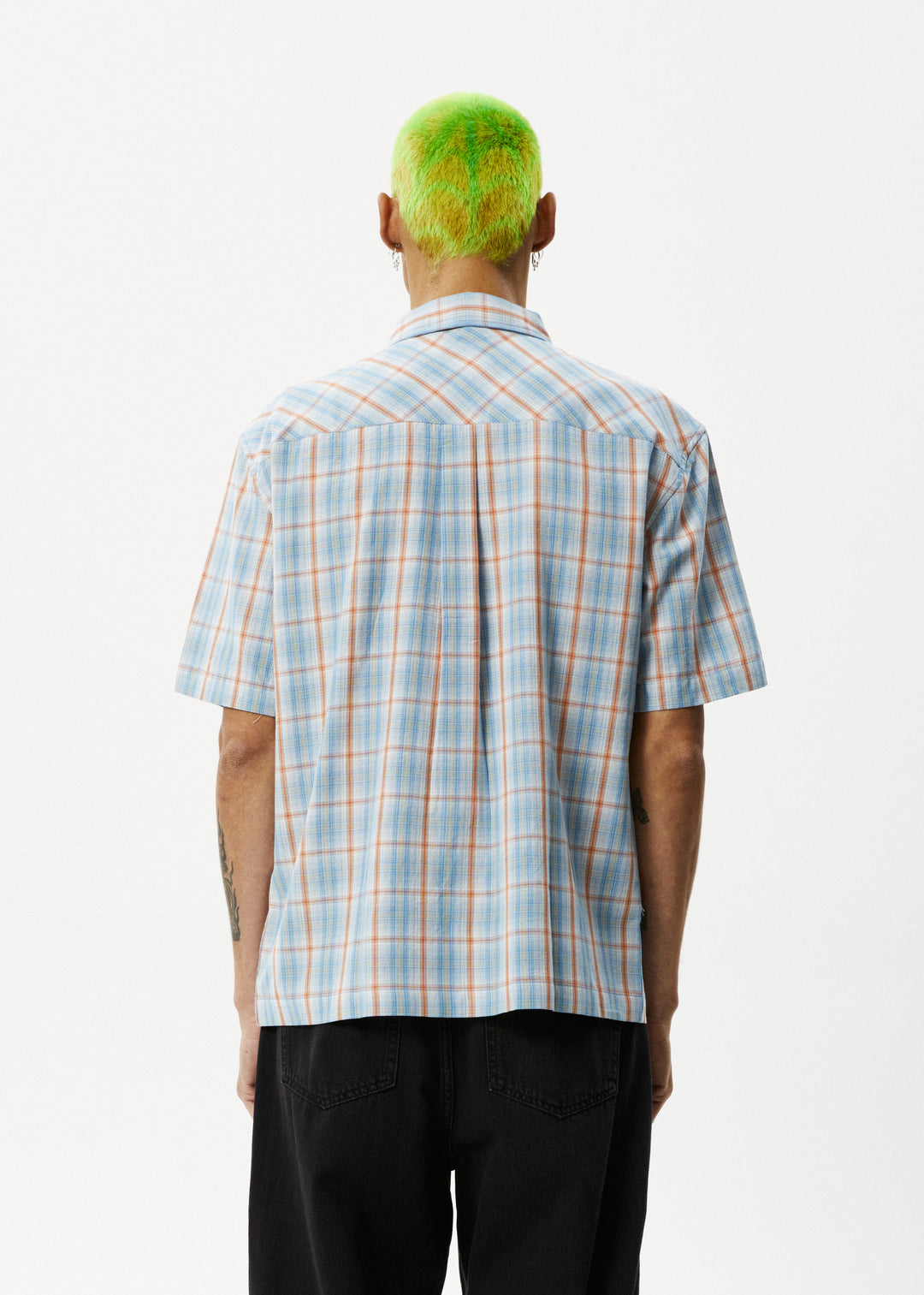 AFENDS Mens Position - Short Sleeve Shirt - Lake Check 