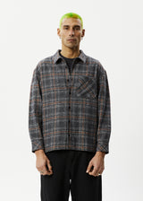 Afends Mens Position - Flannel Shirt - Black - Afends mens position   flannel shirt   black 