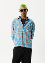 Afends Mens Position - Flannel Shirt - Lake Check - Afends mens position   flannel shirt   lake check 