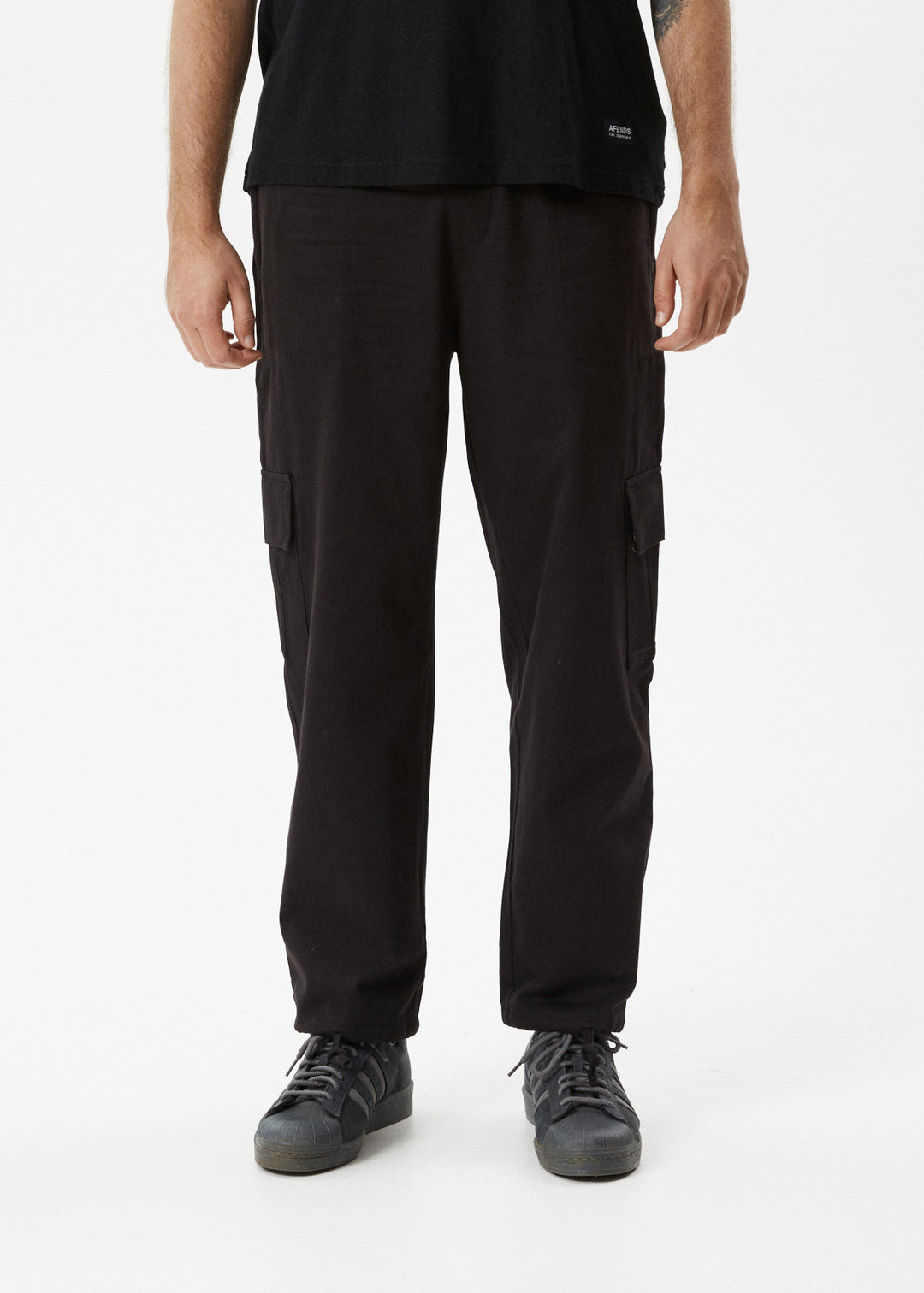 AFENDS Mens Atlas - Cargo Pants - Black 