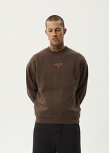 Afends Mens Space - Crew Neck - Coffee - Afends mens space   crew neck   coffee 