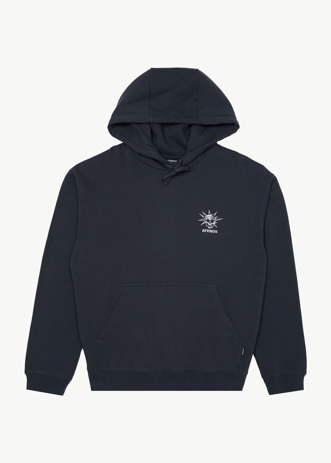 AFENDS Mens Graveyard - Pull On Hood - Charcoal 