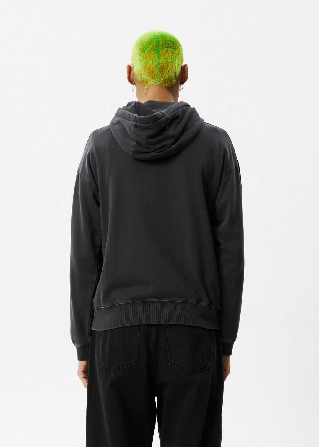 AFENDS Mens Graveyard - Pull On Hood - Charcoal 