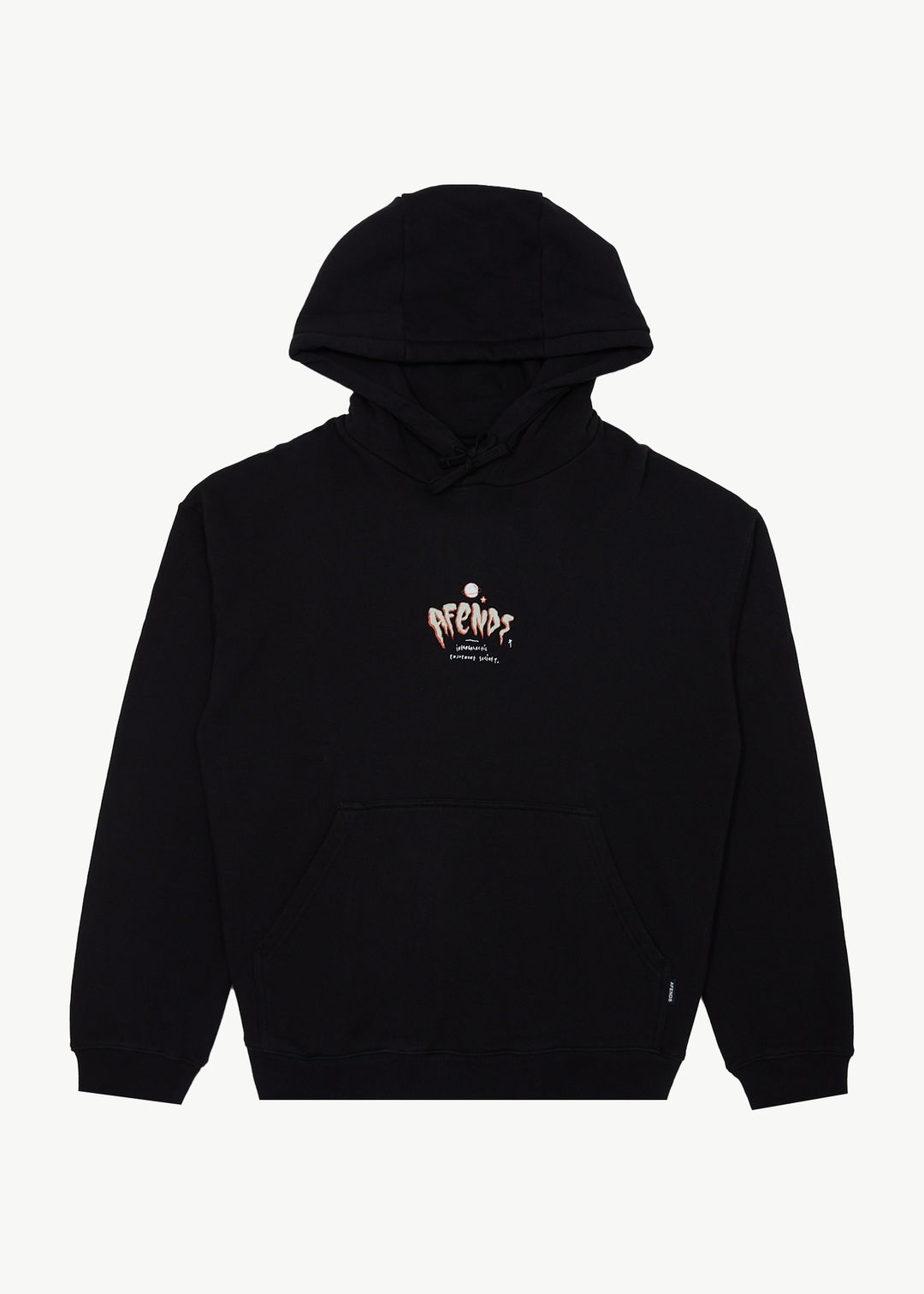 AFENDS Mens Enjoyment - Pull On Hood - Black 