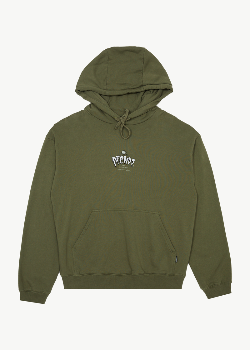 Afends Mens Enjoyment - Pull On Hood - Military