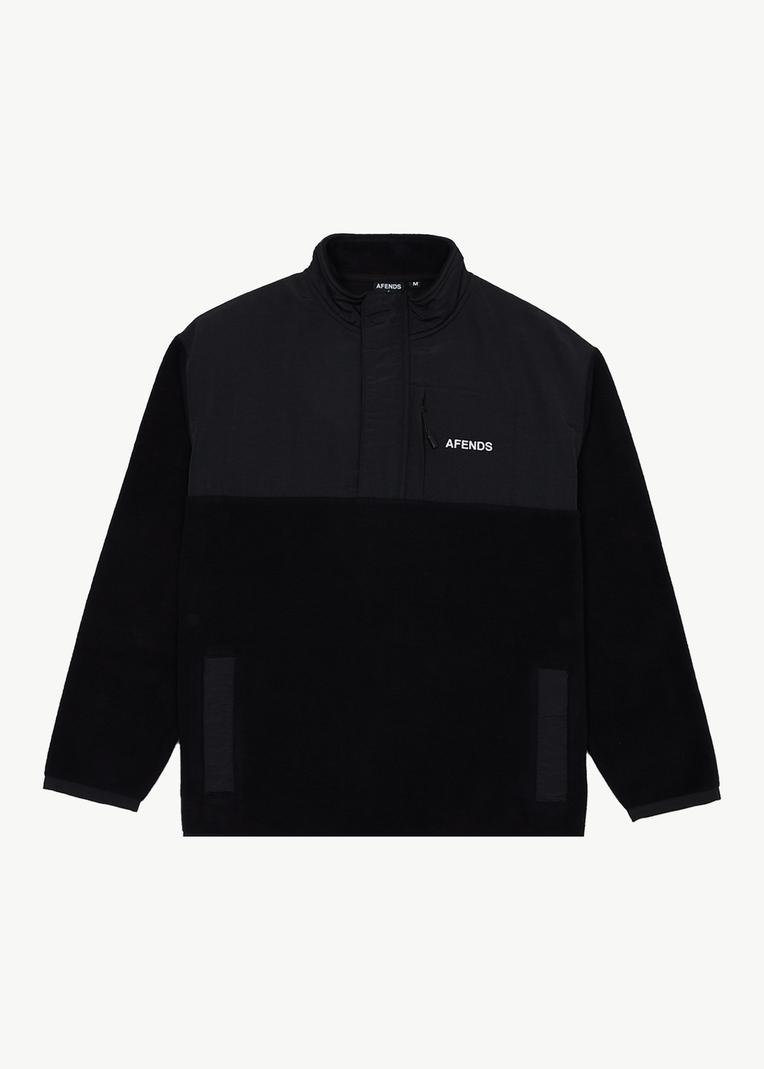 AFENDS Mens Message - Fleece Pullover - Black 