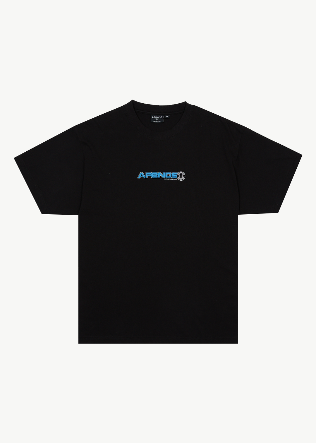 AFENDS Mens Pilot - Boxy T-Shirt - Black 