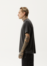 AFENDS Mens Magic Wizzo - Boxy T-Shirt - Stone Black - Afends mens magic wizzo   boxy t shirt   stone black 