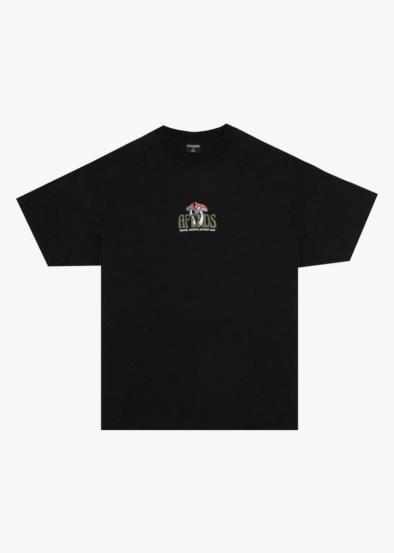 Afends Mens Let It Grow - Boxy T-Shirt - Black