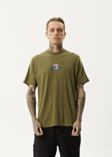 Afends Mens Let It Grow - Boxy T-Shirt - Military - Afends mens let it grow   boxy t shirt   military 