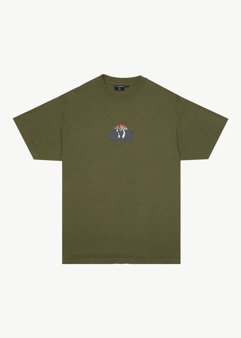 Afends Mens Let It Grow - Boxy T-Shirt - Military
