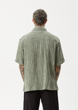 Afends Mens Base - Short Sleeve Shirt - Deep Green Check - Afends mens base   short sleeve shirt   deep green check