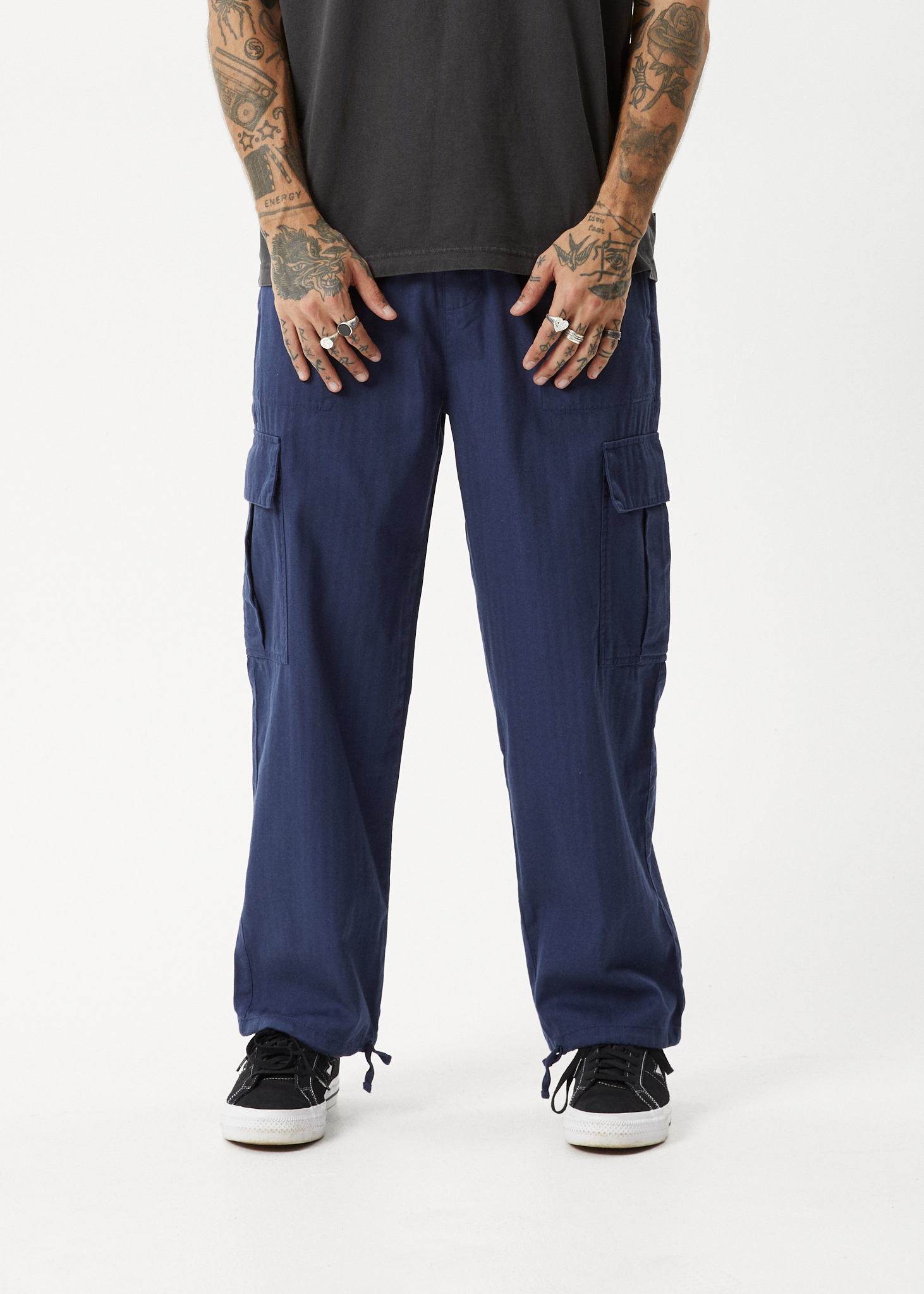 DOBBYSTRIPE HERRINGBONE WIDE CARGOPANTS DOBBYSTRIPE HERRINGBONE WIDE CARGOPANTS