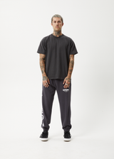 Afends Mens Gothic - Track Pant - Charcoal - Afends mens gothic   track pant   charcoal 