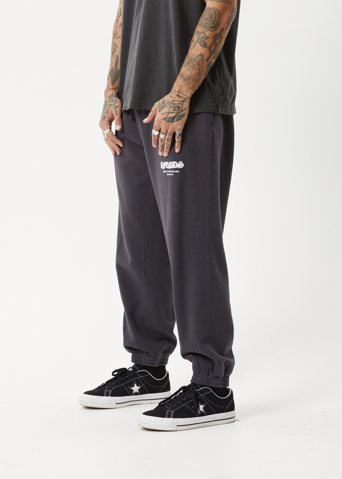 Afends Mens Gothic - Track Pant - Charcoal 